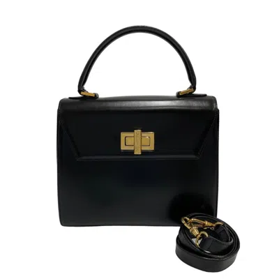 Pre-owned Celine Black Gold Leather Handbag Shoulder Bag () In Black, Gold
