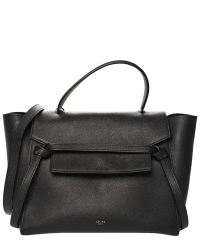 Celine Black Grained Calfskin Leather Micro Belt Bag Light Taupe (authentic  Pre-loved)