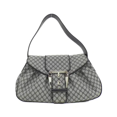 Pre-owned Celine Black Gray Canvas Shoulder Bag () In Multi