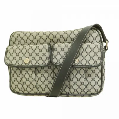 Pre-owned Celine Black Gray Nylon Canvas Shoulder Bag ()