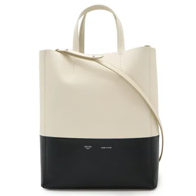 Pre-owned Celine Black Ivory Leather Shoulder Bag Tote Bag ()