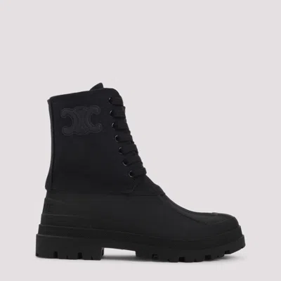 Celine Black Lace Up Boots