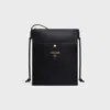 Celine Black Lamb Leather Sharp Pouch In Black