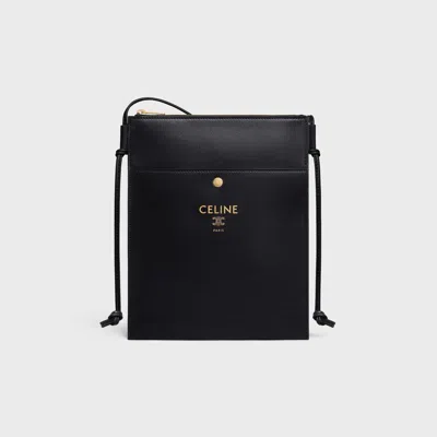 Celine Black Lamb Leather Sharp Pouch