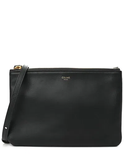 Celine Black Lambskin Leather Large Trio Crossbody Bag (authentic Pre-loved)