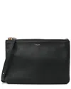 Celine Black Lambskin Leather Large Trio Crossbody Bag (authentic Pre-loved)