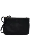 Celine Black Lambskin Leather Small Trio Crossbody (authentic Pre-loved) In Black