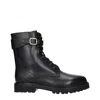 Celine Black Leather Ankle Boots In Black