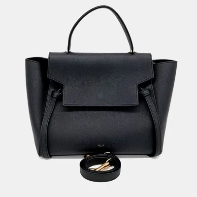 Pre-owned Celine Black Leather Belt Bag Mini