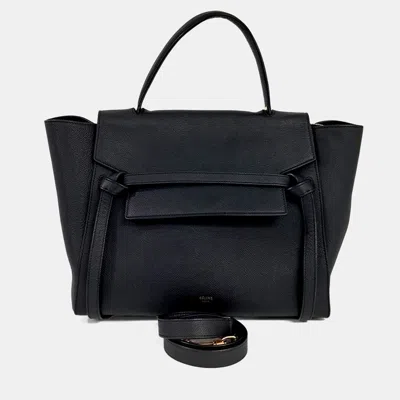 Pre-owned Celine Black Leather Belt Bag Mini