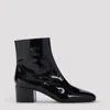 Celine Black Leather Boots In Black