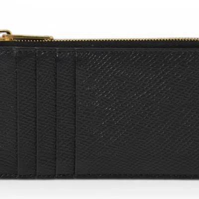 Pre-owned Celine Black Leather Card Wallet ()