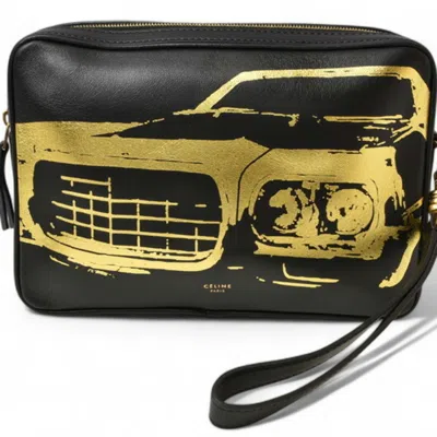Pre-owned Celine Black Leather Clutch Bag Pouch ()