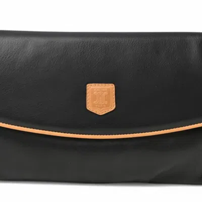 Pre-owned Celine Black Leather Clutch Bag Pouch ()