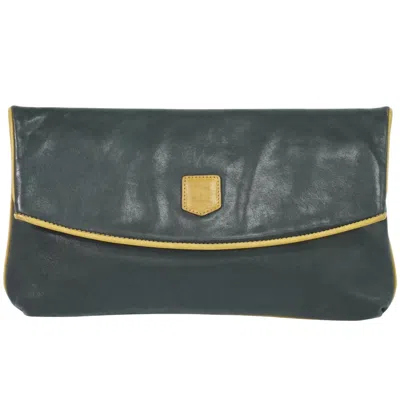 Celine Céline Black Leather Clutch Bag ()