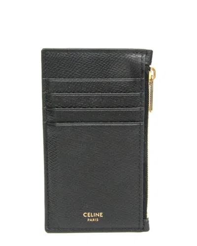 Pre-owned Celine Black Leather Coin Purse (authentic Pre-loved)