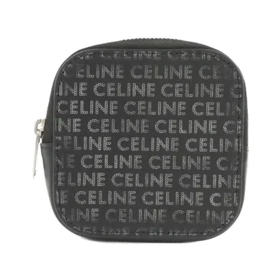 Pre-owned Celine Black Leather Coin Purse/coin Case ()
