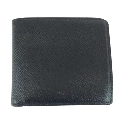 Pre-owned Celine Black Leather Coin Purse/coin Case ()