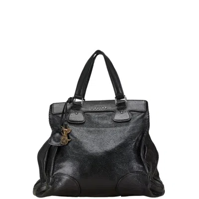 Pre-owned Celine Black Leather Handbag Tote Bag ()