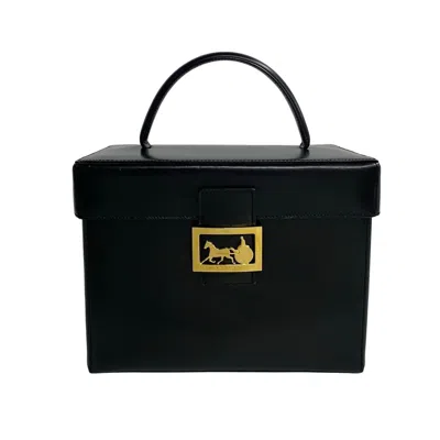 Pre-owned Celine Black Leather Handbag Vanity Bag ()