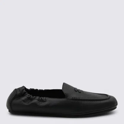 Celine Black Leather Loafers