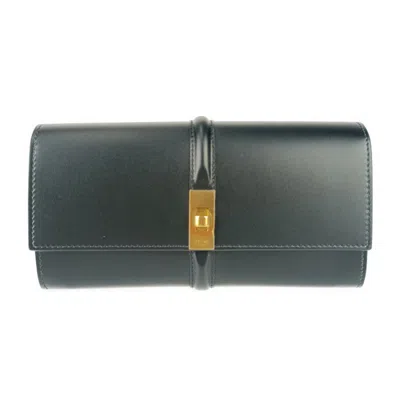 Pre-owned Celine Black Leather Long Wallet (bi-fold) ()