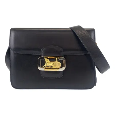 Pre-owned Celine Black Leather Messenger Bag Shoulder Bag ()
