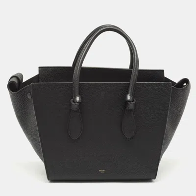 Pre-owned Celine Black Leather Mini Tie Tote