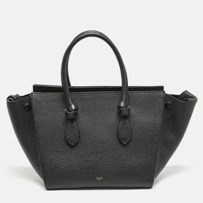 Pre-owned Celine Black Leather Mini Tie Tote