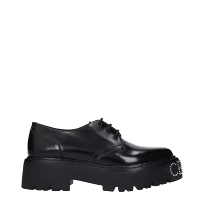 Celine Black Leather Oxfords And Derby