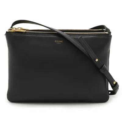 Pre-owned Celine Black Leather Pochette Pouch Shoulder Bag ()