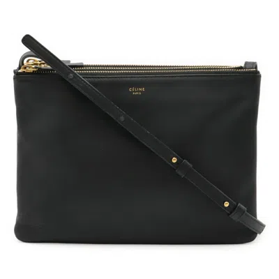 Pre-owned Celine Black Leather Pochette Pouch Shoulder Bag ()