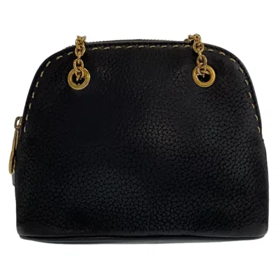 Pre-owned Celine Black Leather Pochette Pouch Shoulder Bag ()