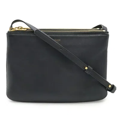 Pre-owned Celine Black Leather Pochette Pouch Shoulder Bag ()