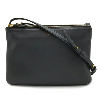 Pre-owned Celine Black Leather Pochette Pouch Shoulder Bag ()