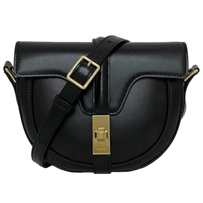 Pre-owned Celine Black Leather Pochette Shoulder Bag ()