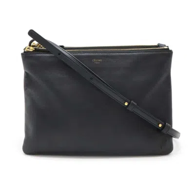 Pre-owned Celine Black Leather Pochette Shoulder Bag ()