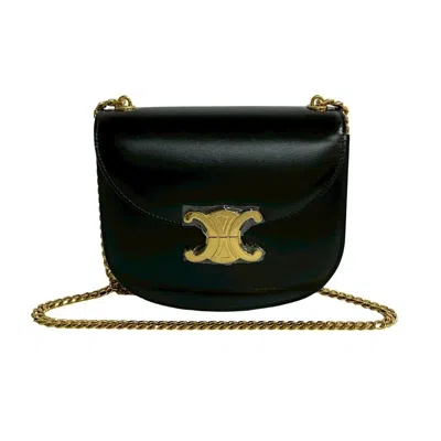 Pre-owned Celine Black Leather Pochette Shoulder Bag ()