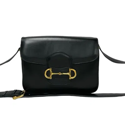 Pre-owned Celine Black Leather Pochette Shoulder Bag ()