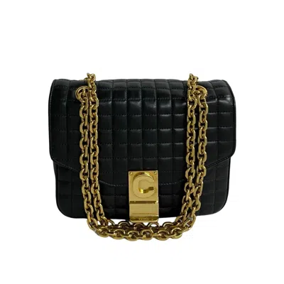 Pre-owned Celine Black Leather Pochette Shoulder Bag ()