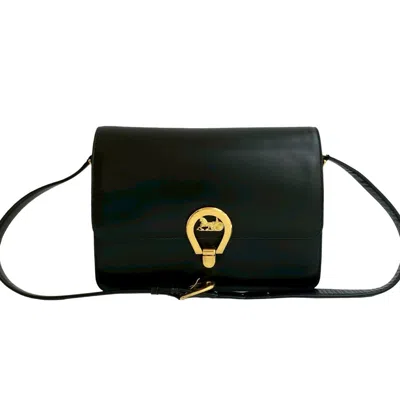Pre-owned Celine Black Leather Pochette Shoulder Bag ()