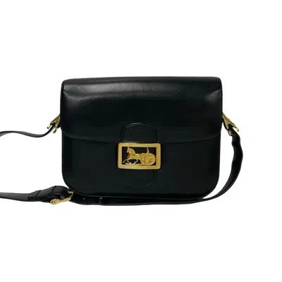 Pre-owned Celine Black Leather Pochette Shoulder Bag ()