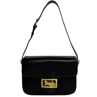 Pre-owned Celine Black Leather Pochette Shoulder Bag ()