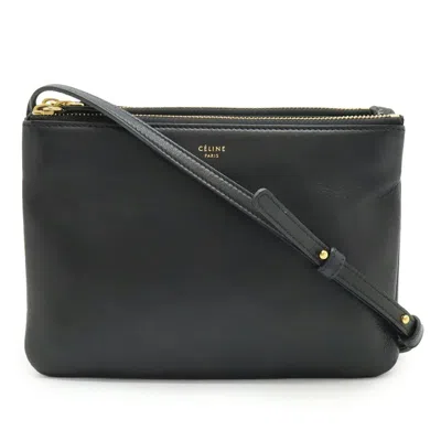 Pre-owned Celine Black Leather Pochette Shoulder Bag ()