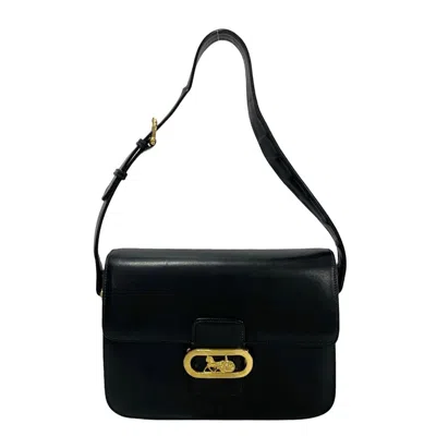 Pre-owned Celine Black Leather Pochette Shoulder Bag ()