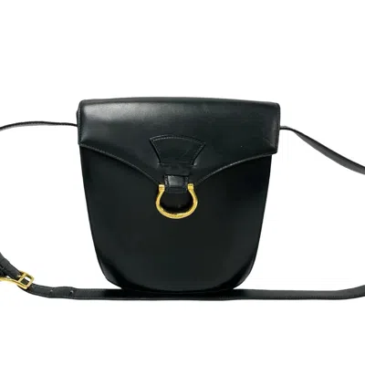 Pre-owned Celine Black Leather Pochette Shoulder Bag ()
