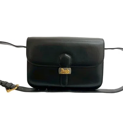 Pre-owned Celine Black Leather Pochette Shoulder Bag ()