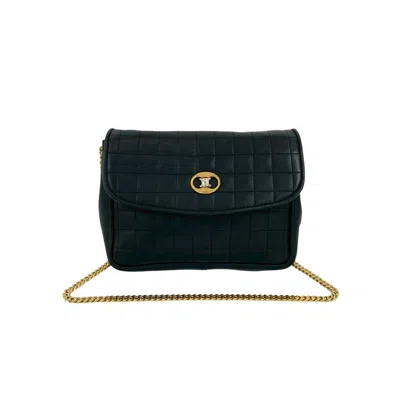Pre-owned Celine Black Leather Pochette Shoulder Bag ()