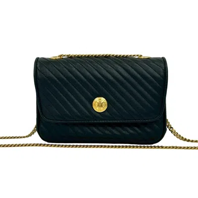 Pre-owned Celine Black Leather Pochette Shoulder Bag ()