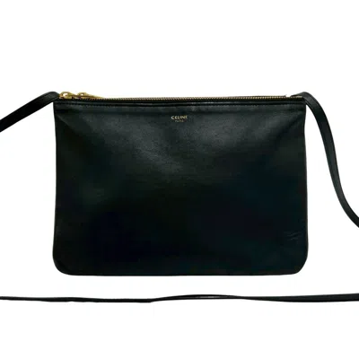 Pre-owned Celine Black Leather Pochette Shoulder Bag ()
